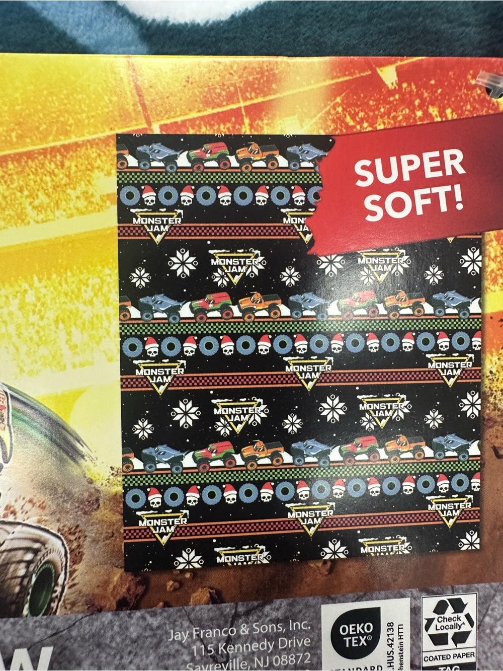 Monster jam Christmas blanket